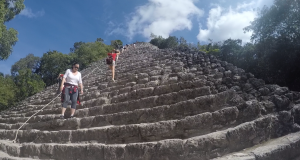Coba Mexico Mayan Ruins Pyramid Climb