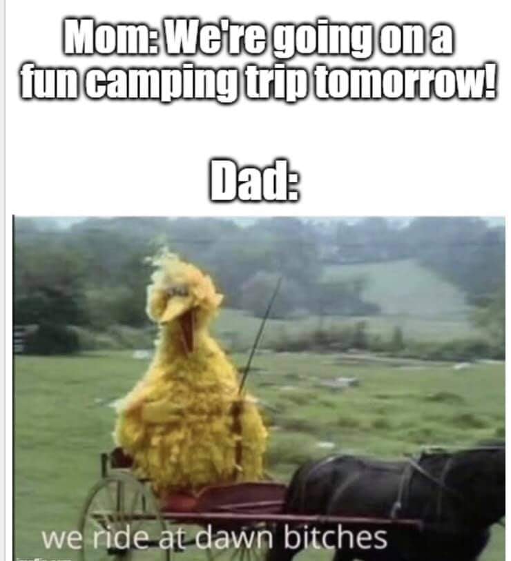 Camping Memes Funny Dad Mom Between Comes Difference Meme Run.
