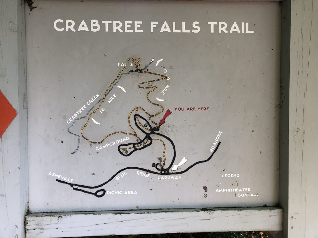 Crabtree Falls NC Trail map