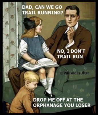 trail running meme 