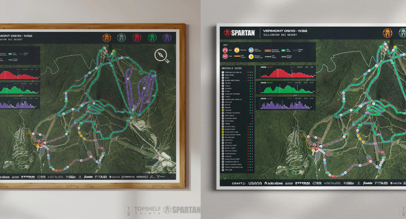 Spartan Release New Hi-Res Spartan Race Course Map Prints