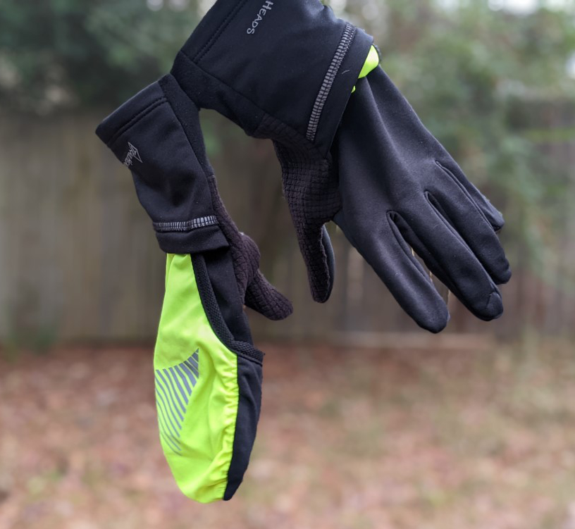 TrailHeads Convertible Running Gloves magnet feature
