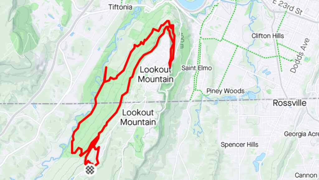 lookout mountain 18 mile course