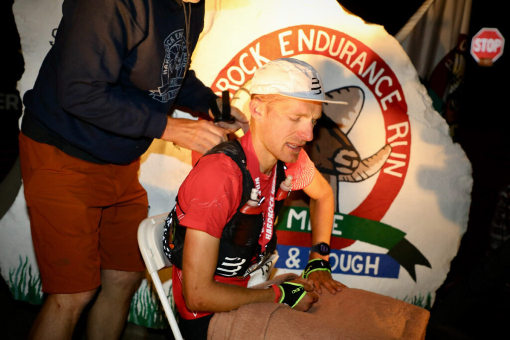 Aurélien Dunand-Pallaz finished his first Hardrock 100 in first place with the eighth-fastest time ever