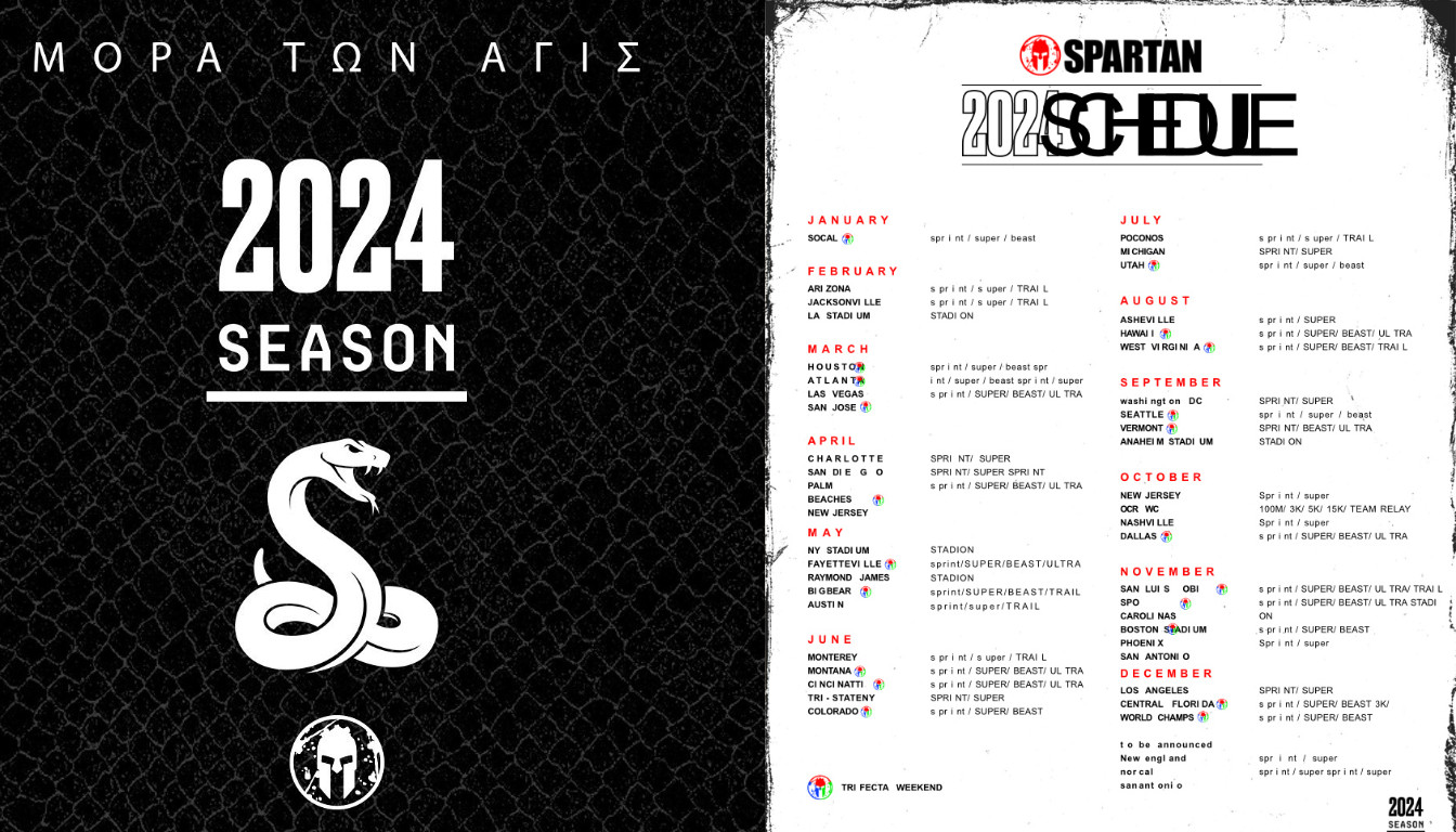 2024 Spartan Race Schedule