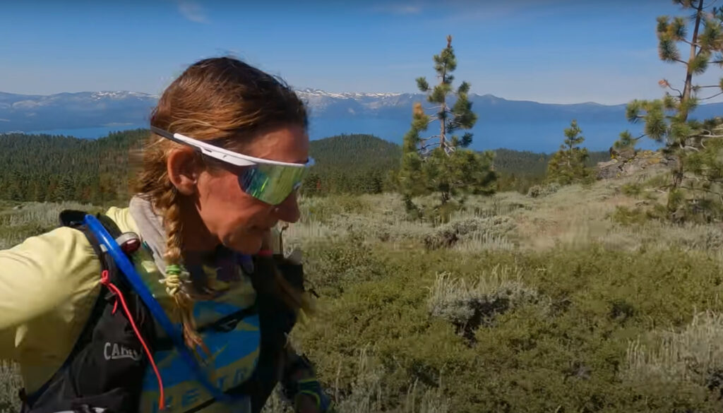 Sally McRae running her second 200 mile race in tahoe